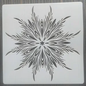 Pochoir Mandala Plume