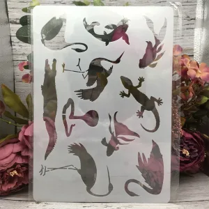 Pochoir Animaux Marais