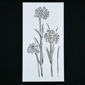 Pochoir Fleur En Long
