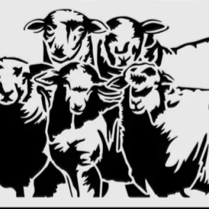 Pochoir Mouton Famille