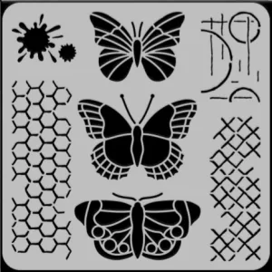 20 Pochoirs Papillons & Abeilles - Réutilisables, Lavables, 13x13cm - Pour Déco, DIY, Meubles