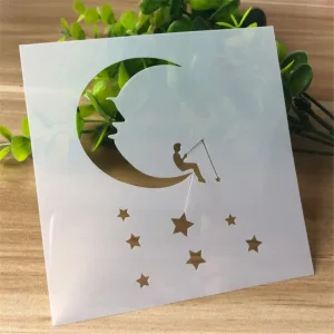 Pochoir Enfant Lune