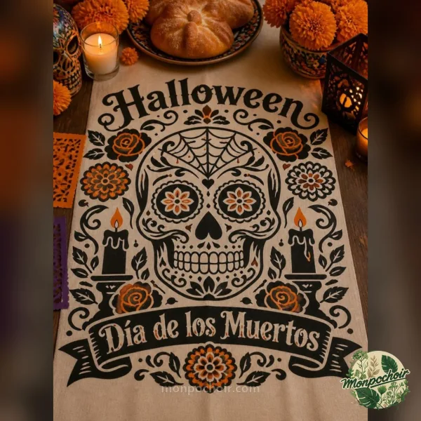 Pochoir Calavera Día de los Muertos en situation